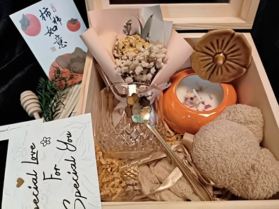 香薰蜡烛礼盒柿柿如意小众创意成
